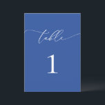 Marseille Bleu Minimalist Elegant Table Number<br><div class="desc">Beautiful,  elegant,  modern and minimalist,  table number card. Fully customisable. **PLEASE NOTE: To order,  simply adjust your table number and add each number to your cart separately. Then check out once you are finished.</div>