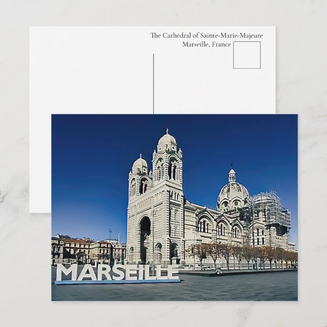 Marseille Cathedral Postcard  (Front/Back)