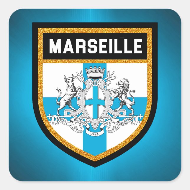 Marseille Flag Square Sticker (Front)