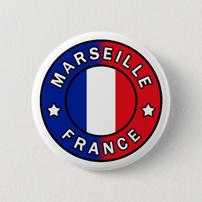 Marseille France 6 Cm Round Badge (Front)