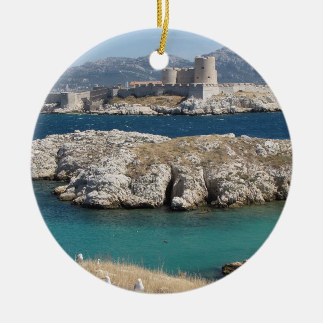 Marseille France Ceramic Ornament (Front)