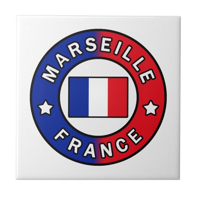 Marseille France Ceramic Tile (Front)