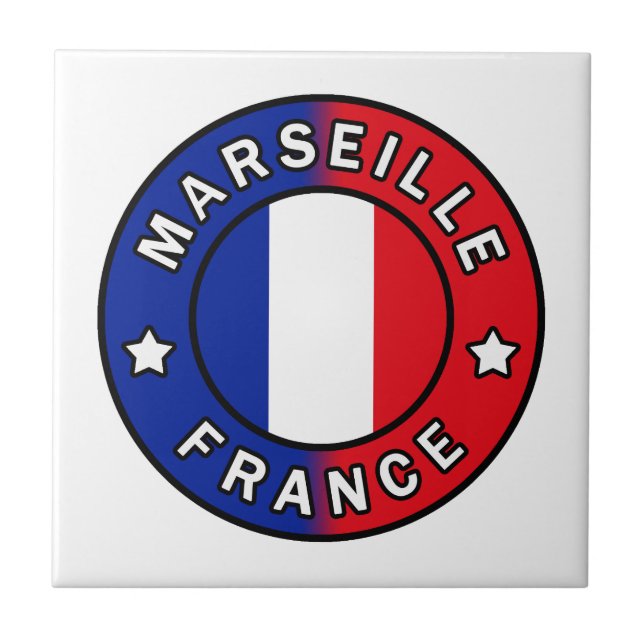 Marseille France Ceramic Tile (Front)