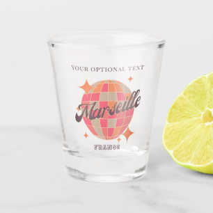 Marseille France City pink drinks bar Shot Glass
