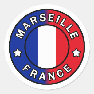 Marseille France Classic Round Sticker