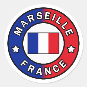 Marseille France Classic Round Sticker