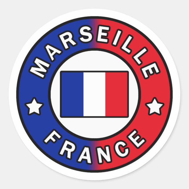 Marseille France Classic Round Sticker (Front)