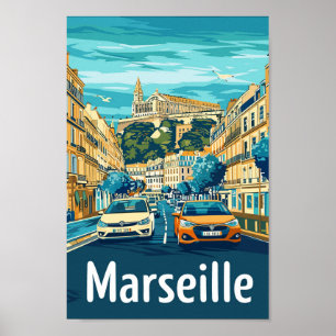 Marseille France Famous Travel Place Poster