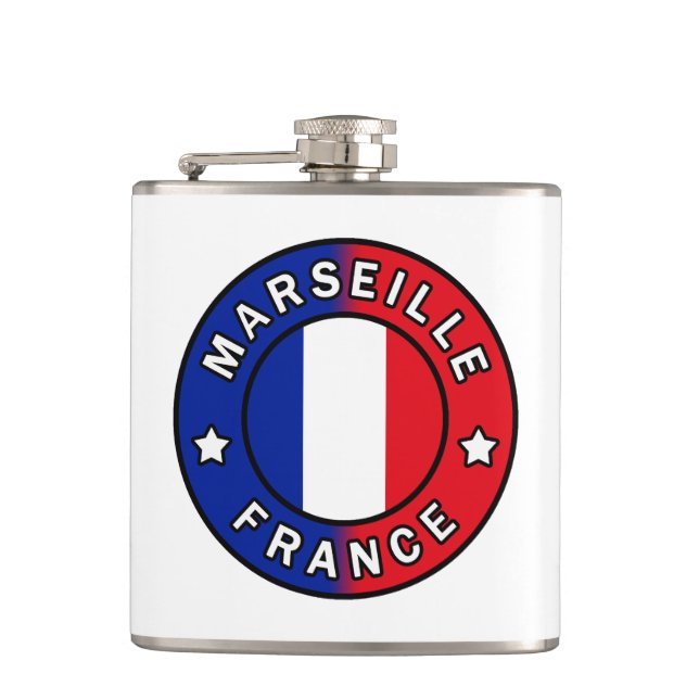 Marseille France Hip Flask (Front)