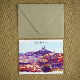 Marseille France Panorama View Postcard