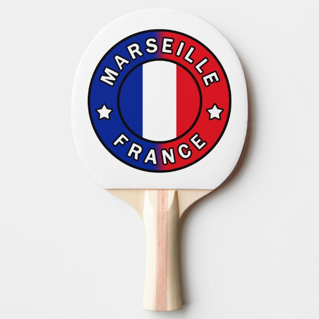 Marseille France Ping Pong Paddle (Front)