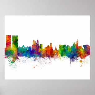Marseille France Skyline Poster
