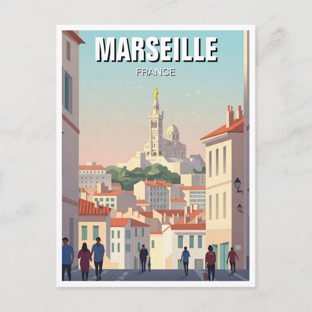 Marseille France Travel Postcard (Front)
