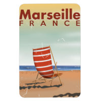 Marseille France vintage travel poster