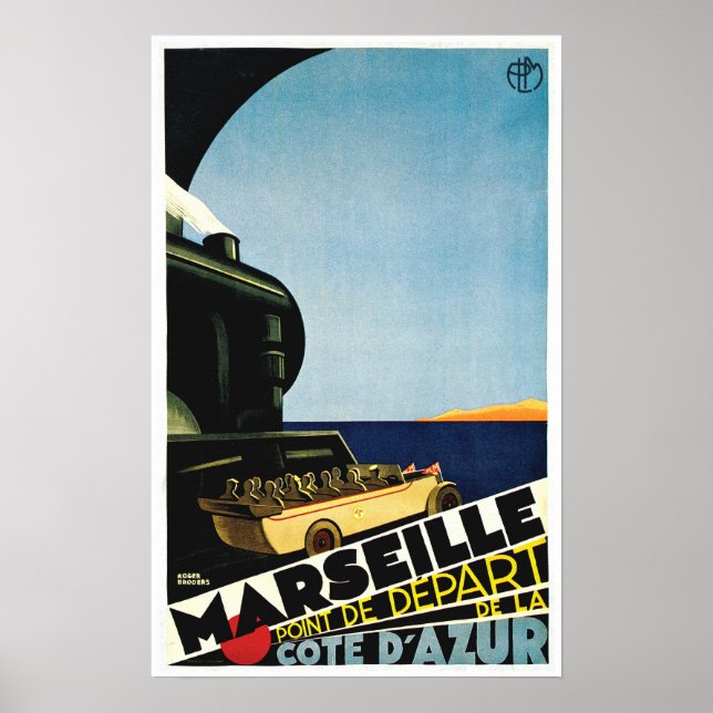 Marseille / Marseille - Cote D Azur France Travel Poster (Front)