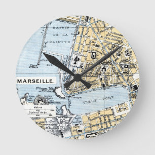 Marseille Round Clock