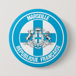 Marseille Round Emblem 7.5 Cm Round Badge
