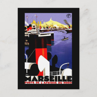 Marseilles, France Vintage Travel Postcard