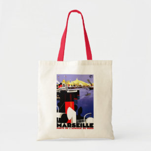 Marseilles, France Vintage Travel Tote Bag