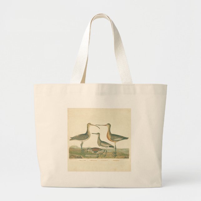 Marsh Bird Curlew Snipe Birding Large Tote Bag (Front)