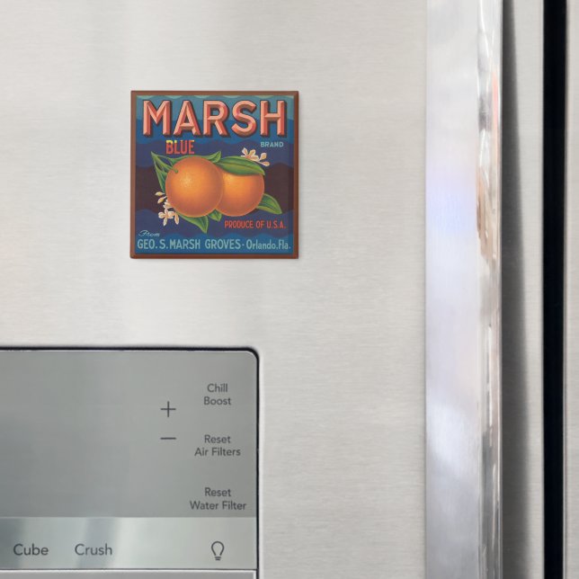 Marsh Brand | Vintage Citrus Label Magnet (In Situ (Fridge))