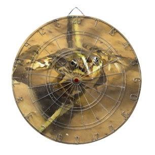 Marsh Frog Immersed In River Water Painting Dartboard