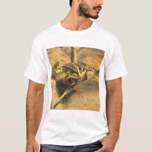 Marsh Frog Immersed In River Water Painting T-Shirt