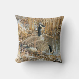 Marsh Geese Birds Goose Cotton Cushion