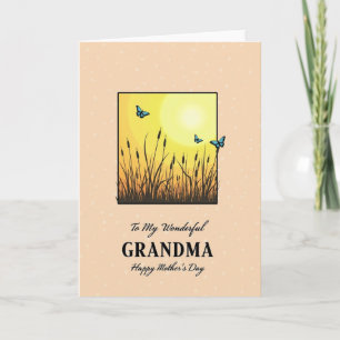 Marsh Grass Mothers Day Grandma Card