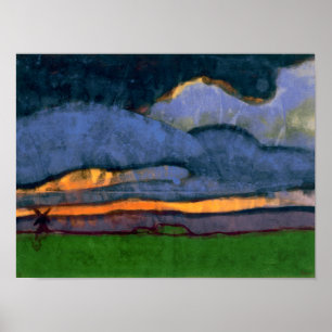 Marsh Landscape with a Mill Emil Nolde Poster