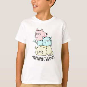 Marsh-meow-lows Funny Cat Marshmallow Pun  T-Shirt
