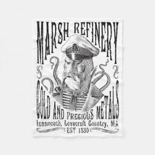 Marsh Refining Company Innsmouth Lovecraft Fleece Blanket
