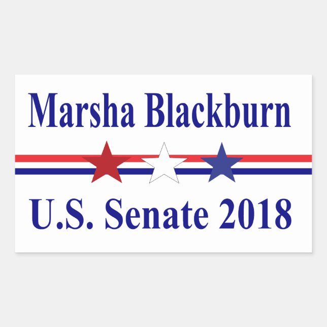 Marsha Blackburn Senate 2018 Tennessee Rectangular Sticker (Front)