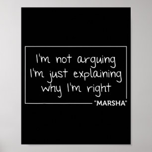 Marsha Quote Personalised Name Funny Birthday Gift Poster