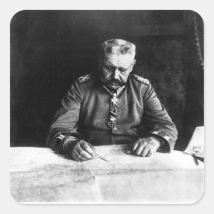 Marshal Paul von Hindenburg, 1914 Square Sticker