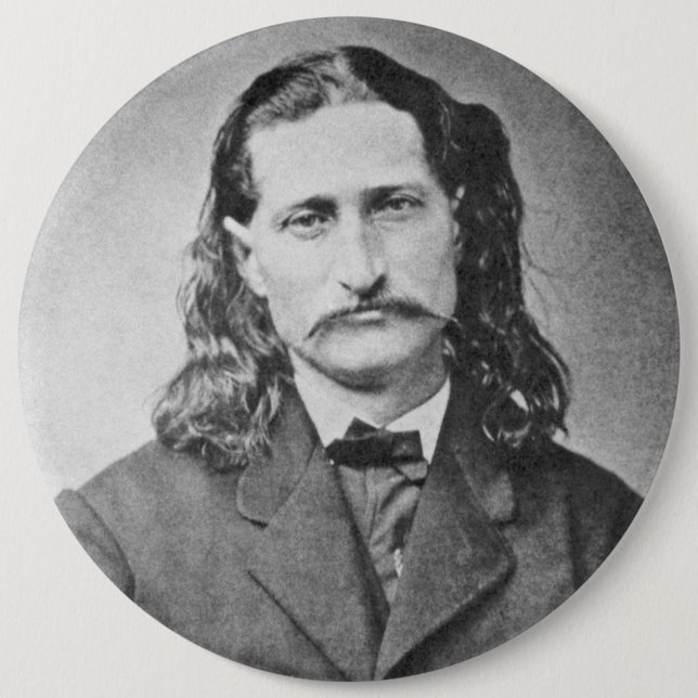 Marshal Wild Bill Hickok Old West Gunfighter 6 Cm Round Badge (Front)