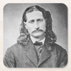 Marshal Wild Bill Hickok Old West Gunfighter Square Paper Coaster