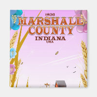 Marshall County '1836' Indiana travel poster.