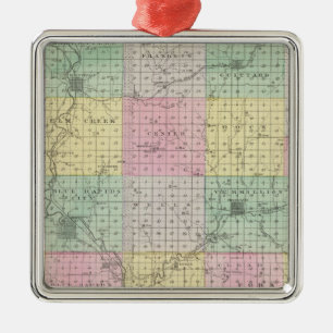Marshall County and Irving, Kansas Metal Ornament
