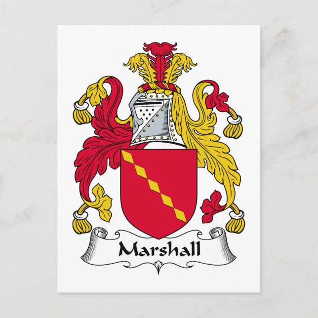 Marshall Family Crest Postcard (Front)