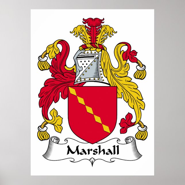 Marshall Family Crest Poster (Front)