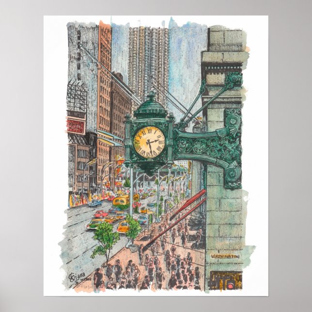 Marshall Field's Watercolor Poster (Front)