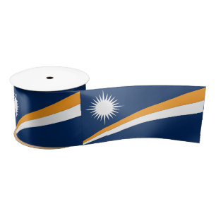 Marshall Flag & Marshall Islands travel, holiday Satin Ribbon