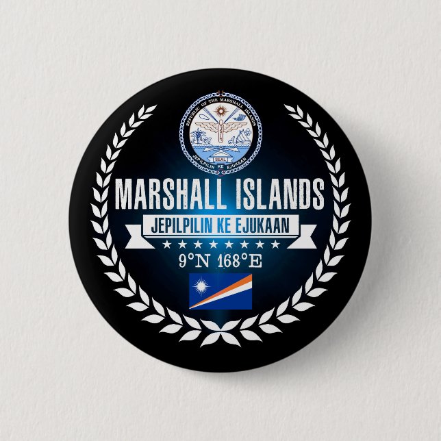 Marshall Islands 6 Cm Round Badge (Front)
