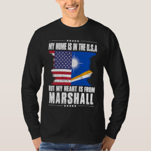 Marshall Islands American Patriot Grown Home Heart T-Shirt