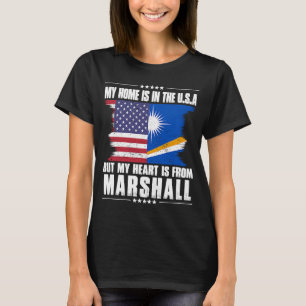 Marshall Islands American Patriot Grown Home Heart T-Shirt
