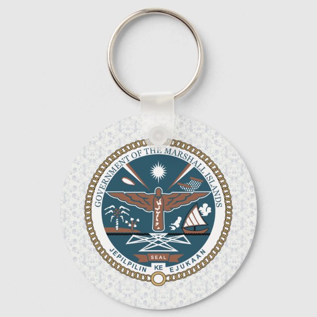 Marshall Islands Coat of Arms detail Key Ring (Front)