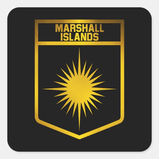 Marshall Islands Emblem Square Sticker (Front)