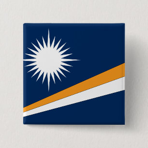 Marshall Islands Flag 15 Cm Square Badge