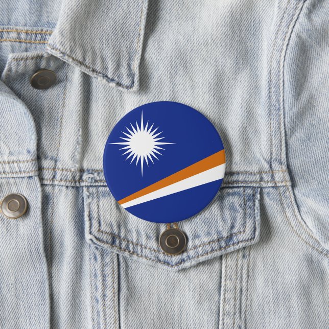 Marshall Islands flag 7.5 Cm Round Badge (In Situ)